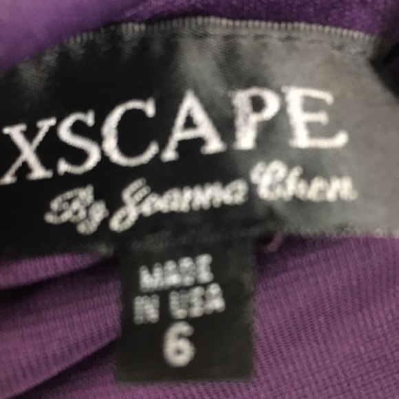 Xscape Purple Form Fitting Cocktail Dress - Picture 4 of 7